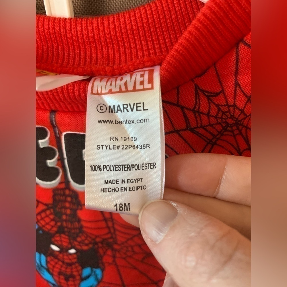 MARVEL Spider Man Comic Sweatshirt Jogger Pajama Set Fleece Crew Neck NWT - Picture 5 of 10